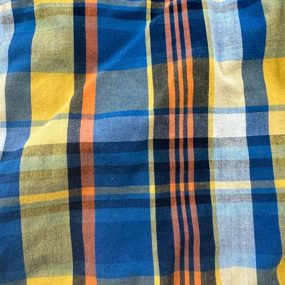 Faded Glory Boys Short Sleeve Button Down Plaid Shirt Blue S Small 6-7 - Picture 6 of 11